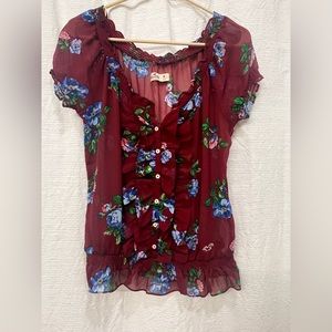 Hollister Flower Blouse